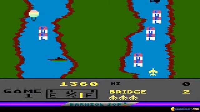 River raid gameplay (PC Game, 1982) смотреть онлайн