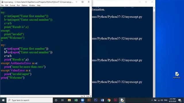 Exception handling in Python | try | except | else | raise | assert смотреть онлайн