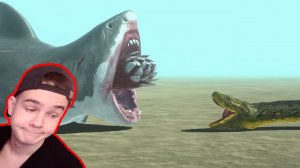 Мегалодон против Зеленой Анаконды | Animal Revolt Battle Simulator