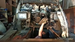 Как снять двигатель 406 с ГАЗель одному человеку!