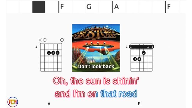 BOSTON Don't look back - Guitar Chords & Lyrics HD смотреть онлайн
