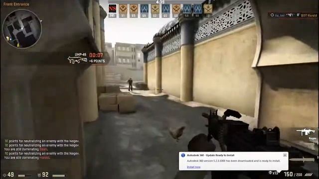 Amazing kill 52 death 7 in CS Global Offensive deathmatch offline bot Gameplay смотреть онлайн