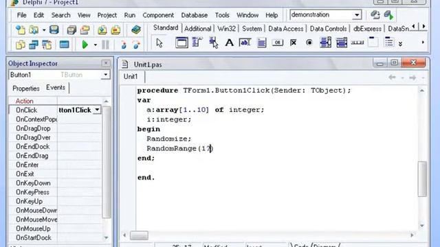 Курсы программирования. Алгоритм №7. Заполнение массива случайными числами смотреть онлайн