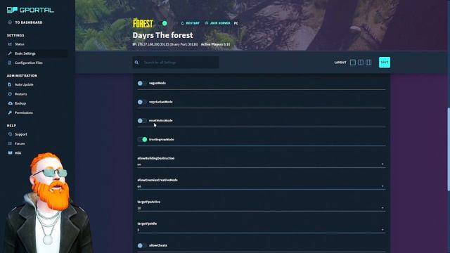 How to set up a custom server with Gportal for The Forest смотреть онлайн