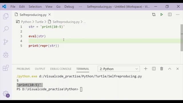 Self reproducing python program | Quine |#SkillUpwithGenie #python смотреть онлайн