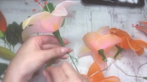 #цветыизкапрона МК Ночник "Лилии"