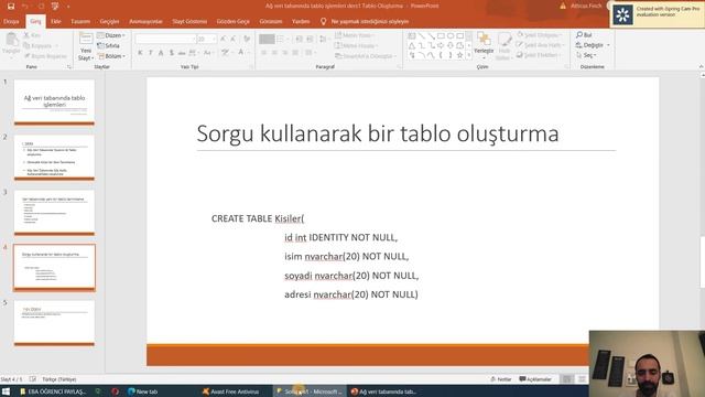 SQL Server Tablo İşlemleri, Tablo Oluşturma, Ders 2 смотреть онлайн