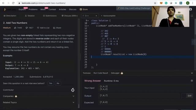 LeetCode Add Two Numbers Solution Explained - C++ смотреть онлайн