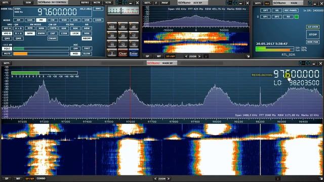 Тестовый запуск программы SDRuno и RTL_SDR свистка смотреть онлайн