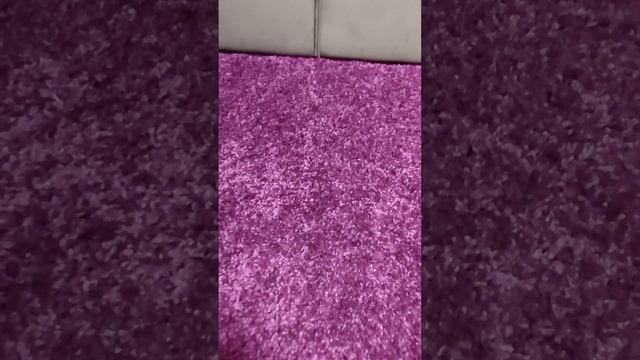 Ковер шегги (shaggy) пушистый с длинным ворсом фиолетовый прямой,  1.2х1.7 м