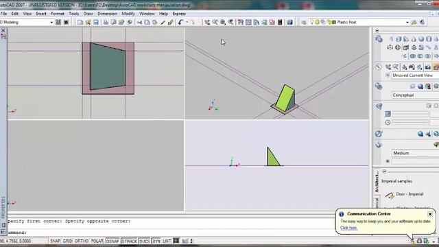 AutoCAD 2007 & AutoCAD 2010- Manipulating User Coordinate System (UCS) in 3-Dimensional Spaces смотреть онлайн