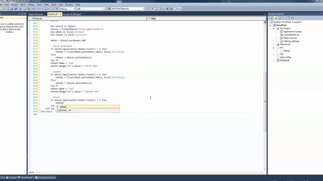 VB.NET - Excel - How to create Excel file with multiple worksheets programmatically смотреть онлайн