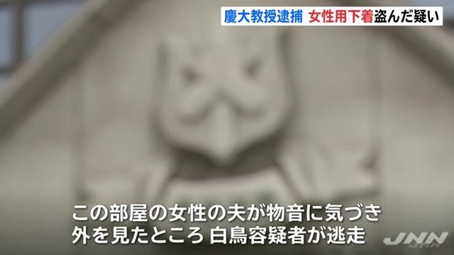 白鳥世明 慶應義塾大学理工学部教授を逮捕　女性用下着盗んだ疑い смотреть онлайн