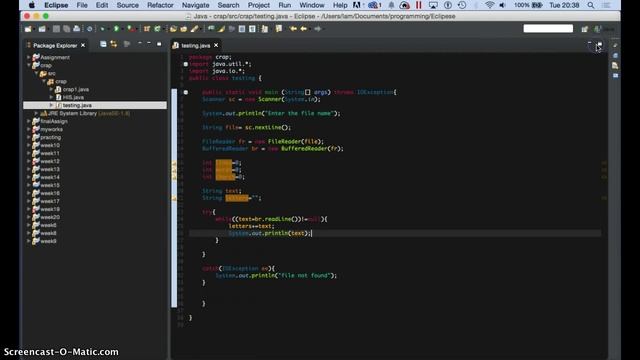 Count line word and char in a file in java смотреть онлайн
