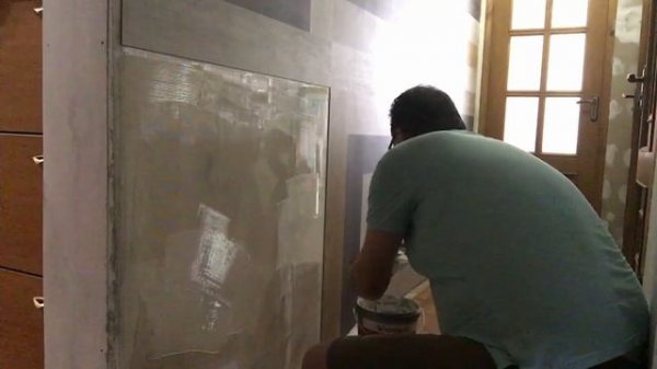 ПВХ плитка Tarkett Art Vinyl - укладка на стену / PVC Tiles Art Vinyl - laying on the wall