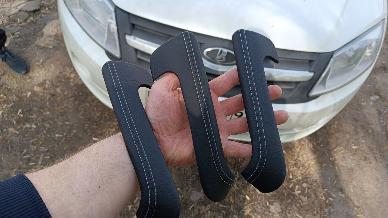 LADA Granta,,,накладки на ручки КОЖА !!! смотреть онлайн