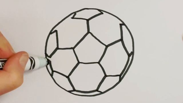 How to Draw a Soccer Ball / Football - Easy Drawing for Kids & Beginners | Otoons.net смотреть онлайн