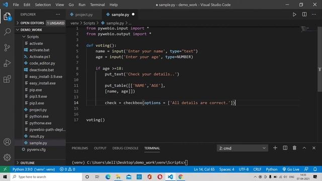 voting web application with database | pywebio | part -1 | source code смотреть онлайн