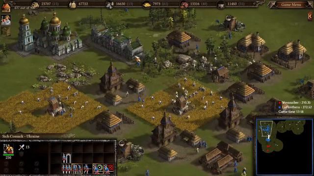 Казаки 3 1v1 5k 15pt - LaPanthera VS Vovasiber смотреть онлайн