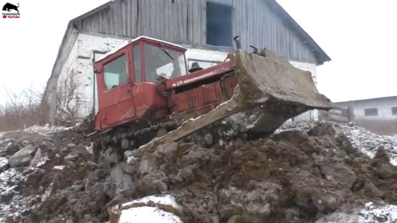 В Колхозе 4 серия. Новый погрузчик SDLG LG933L. ДТ 75 толкает навоз. смотреть онлайн