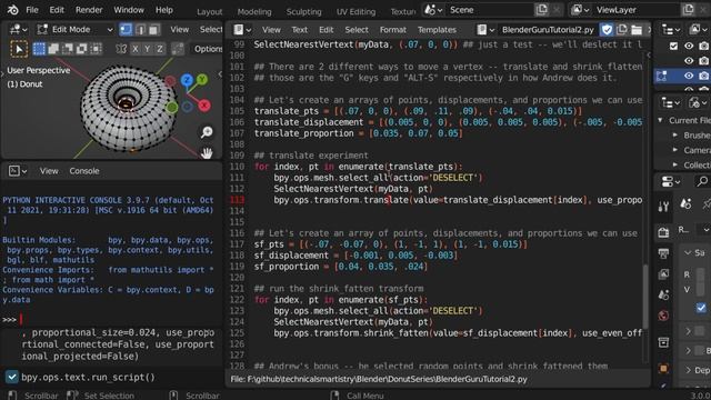 Blender Python Donut Tutorial, Pt 2 смотреть онлайн