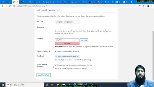Use docker to install wordpress phpmyadmin and mySQL смотреть онлайн