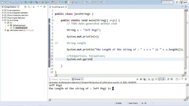 10 java String Datatype смотреть онлайн