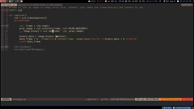 Python - Flask OpenCV video streaming with applied filters / frame modification смотреть онлайн