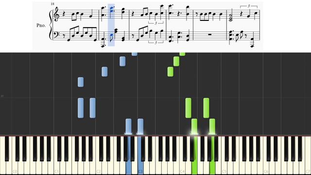 Shaman King - opening piano tutorial (Synthesia/MuseScore) смотреть онлайн