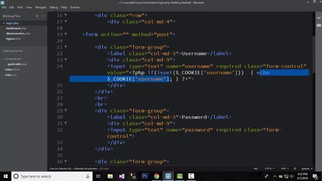 (PART-2) IMPLEMENTING REMEMBER ME FUNCTIONALITY IN LOGIN FORM USING COOKIES IN PHP (URDU / HINDI) смотреть онлайн