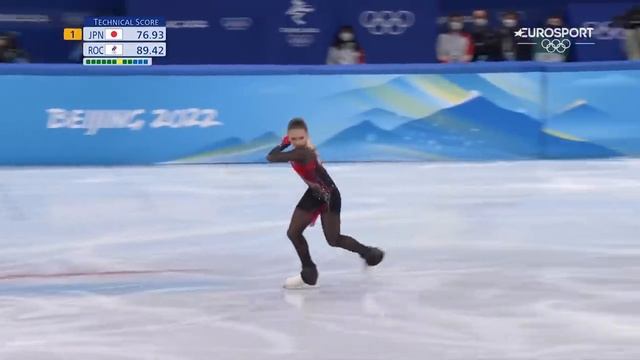 Камила Валиева. Произвольная программа. Олимпиада 2022. Командные соревнования. смотреть онлайн