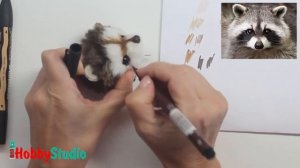 Секреты тонировки мордочки енота. Мастер-класс по оформлению игрушки Тедди