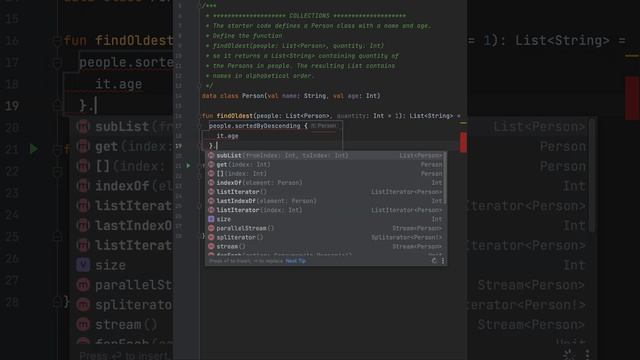 Kotlin - operation on collection findOldest super easy programming смотреть онлайн