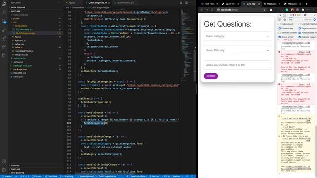 Build A Quiz App Tutorial With React.js (React Hooks), Material-UI and Trivia API | third party API смотреть онлайн