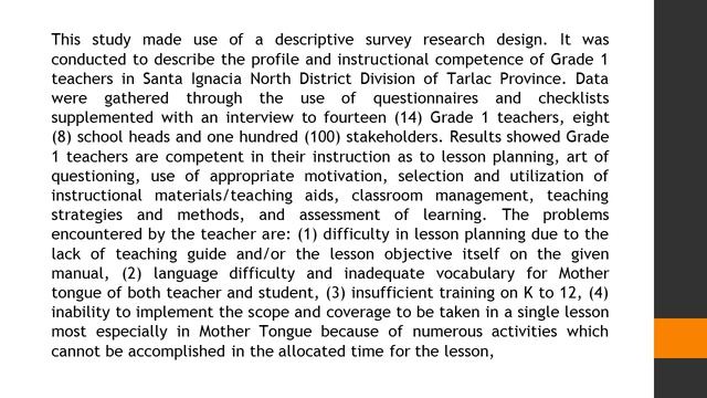 Competencies of Grade 1 Teachers in Santa Ignacia North District Basis for a Teacher Development Pr смотреть онлайн