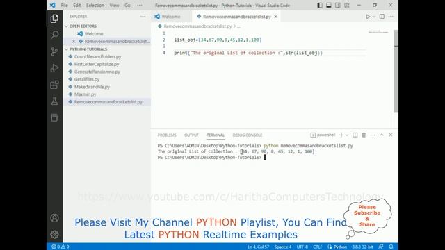 square brackets comma remove from the list array python смотреть онлайн