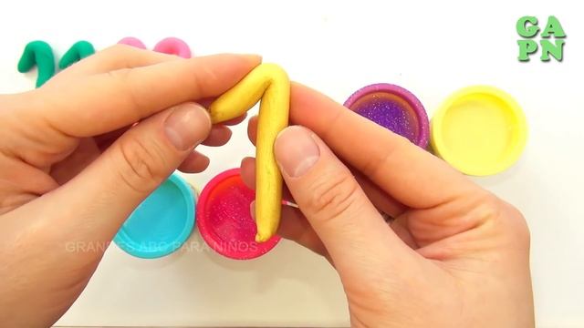 Aprender A Contar Con Plastilina Play Doh 1 a 20 | Números para niños con Pasta Moldeable Perl Clay смотреть онлайн