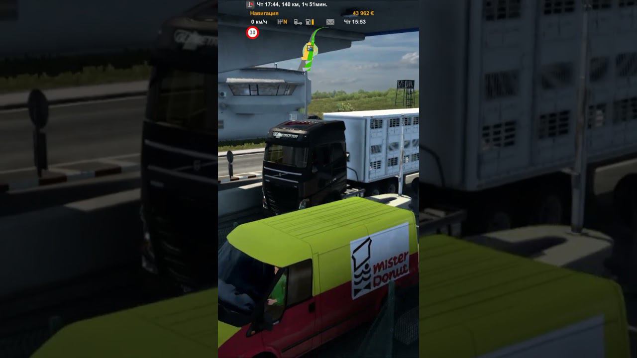 Ошибки на дороге: как я не справился с проездом через платную дорогу | Euro Truck Simulator 2 смотреть онлайн