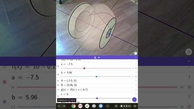Surface of REV Exploration (Calculus): GeoGebra 3D Demo with Augmented Reality смотреть онлайн