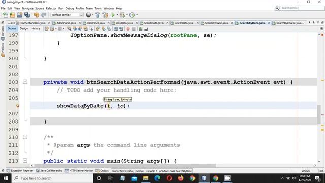 PROJECT PART 11 USING SWING IN JAVA | SEARCH BY DATE USING JFRAME смотреть онлайн