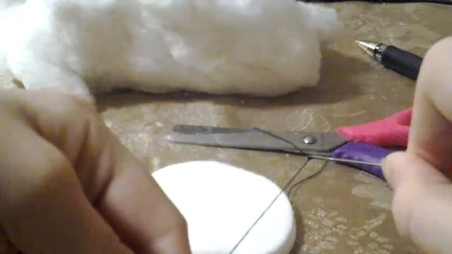 игрушка на ёлку из ваты и ватных дисков DIY смотреть онлайн