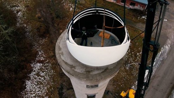 Устанавливаем купол обсерватории