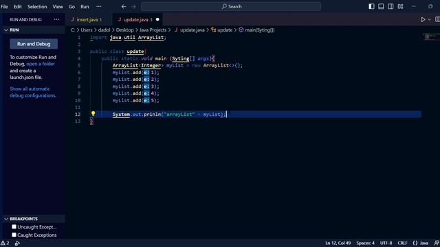 Java Programming// Update a value in a set of array смотреть онлайн