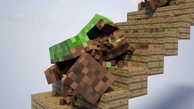 Minecraft Block Destruction With Realistic Physics — Hardbody Simulation