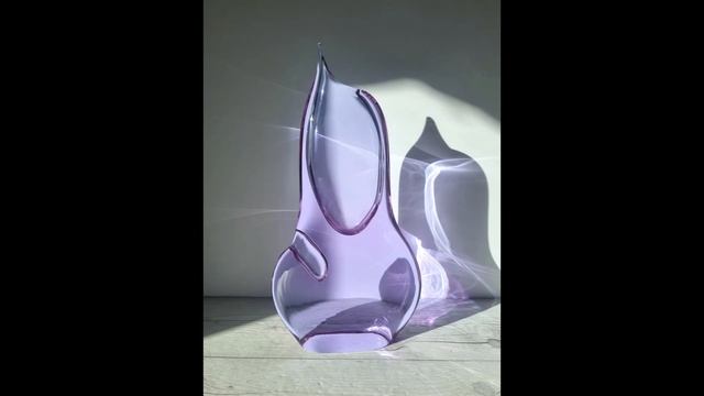 Josef Cvrcek and Miloslav Klinger for Zelezny Brod Sklo, Statement Neodymium Vase, 1960s-70s, Rare смотреть онлайн
