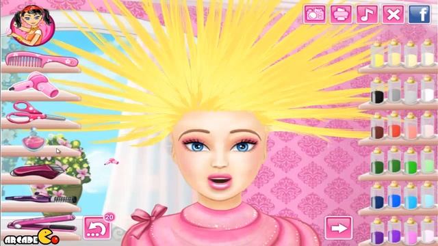Barbie Real Haircuts - Barbie Game смотреть онлайн