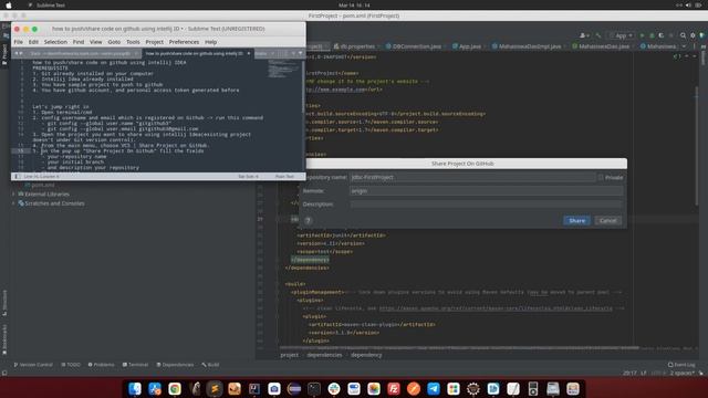 how to share project on github using intellij IDEA смотреть онлайн