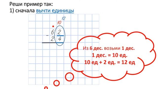 Вычитание с переходом через разряд (Урок 2) смотреть онлайн