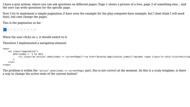 How to change active buttons in a dynamically generated bootstrap pagination? смотреть онлайн