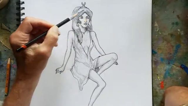 Time lapse drawing of a wood nymph смотреть онлайн